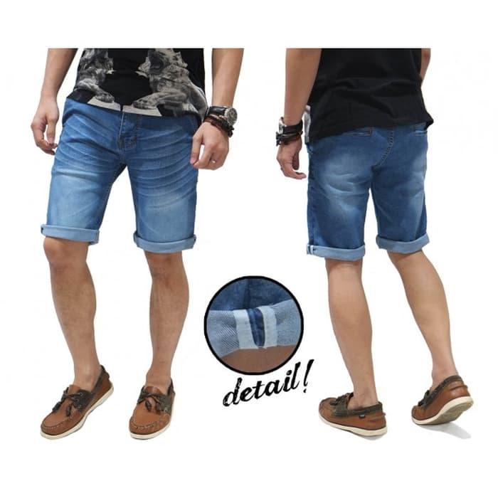 celana pendek pria sof jeans bahan bagus jahitan rapi harga murah