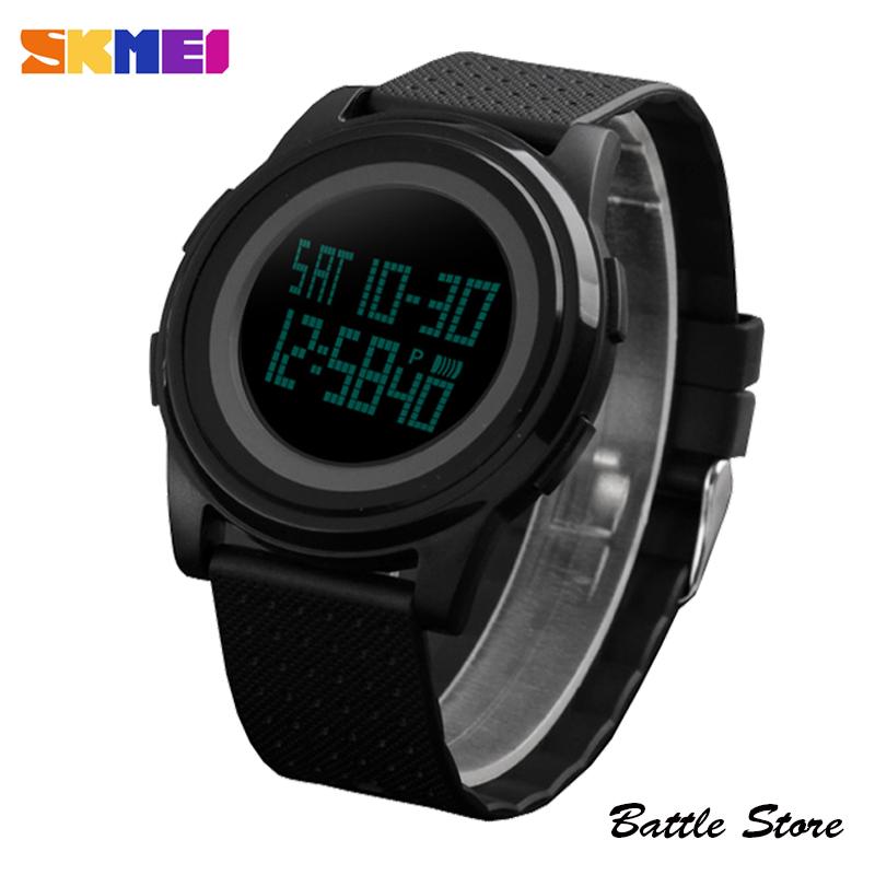 SKMEI DG1206 Jam Tangan Digital Pria & Wanita SKMEI 1206 / SKMEI THIN Water Resistant 30M - Black
