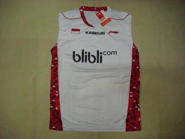 ORIGINAL!!! BAJU Badminton / Bulutangkis Singlet Lining L.22 White KASKUS - ILIETa