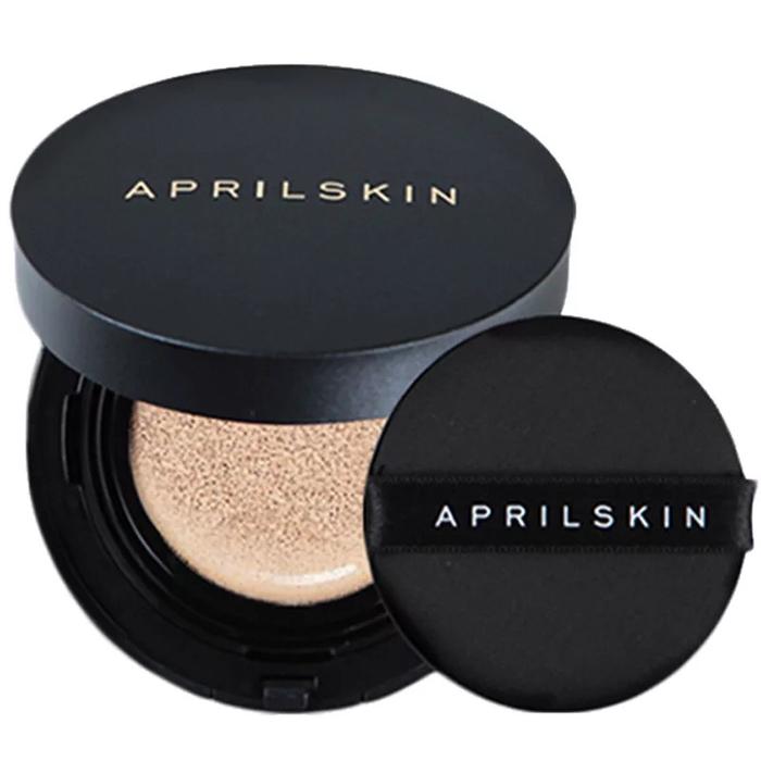 APRIL SKIN BLACK MAGIC SNOW CUSHION / CUSHION CC CREAM / Anti-Wrinkle / Whitening / UV protection / Oil Control / Bedak Penutup Pori-Pori / Witch Hazel Extract / Cream Air Cushion / Bedak Kulit Berminyak / Bedak Halus / Bedak Ringan / Bedak Tahan Lama