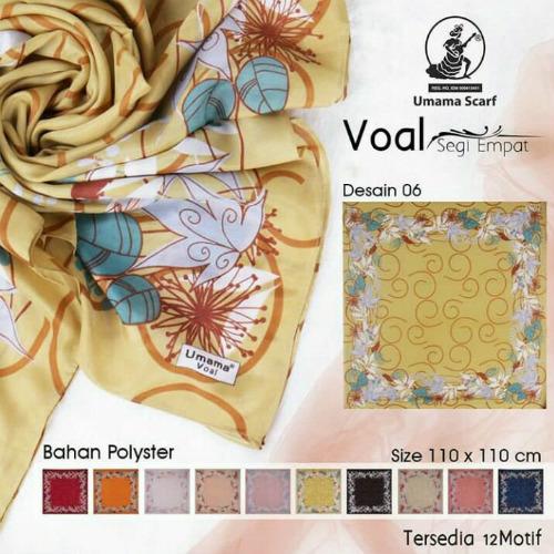 Hijab Segi Empat Motif / Jilbab Segi Empat Motif / Kerudung Segi Empat Motif /Hijab Segi Empat voal Umama scarf