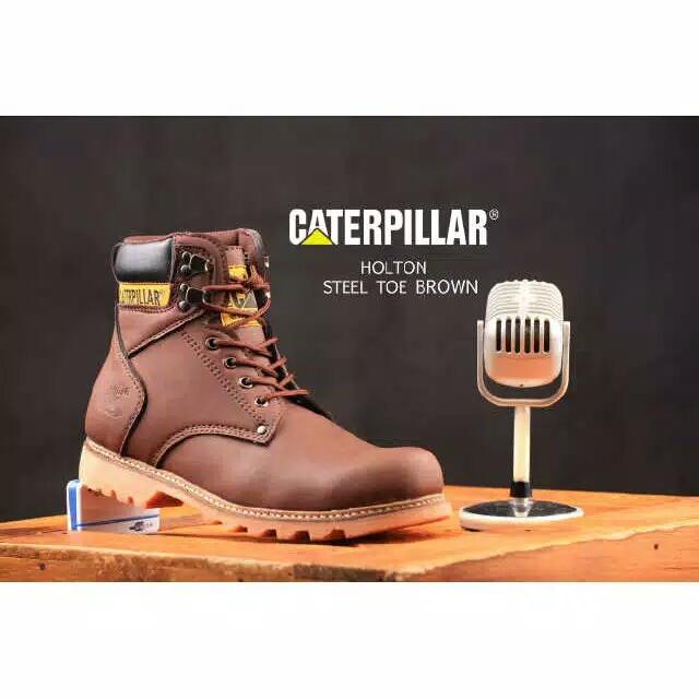 Sepatu Boots Caterpillar Holton Safety Pria Boot Cat Murah 