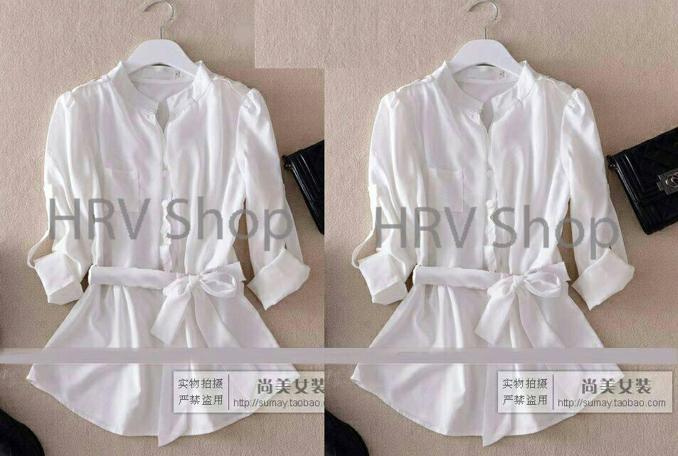 Daily Wear Atasan Kemeja Lengan Panjang Wanita Kitty / Kemeja Hem Wanita / Kemeja Putih Wanita / Kemeja Kerja Wanita / Kemeja Wanita Murah / Kemeja Formal Wanita / Kemeja Kerja Wanita/ Kemeja Polos Wanita / Atasan Wanita / Baju Wanita