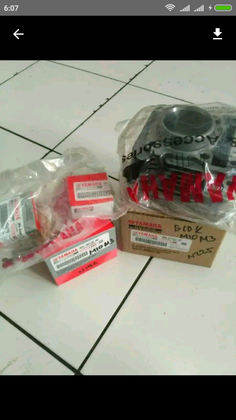 piston kit mio m3 dan blok seher mio m3 original yamaha stok