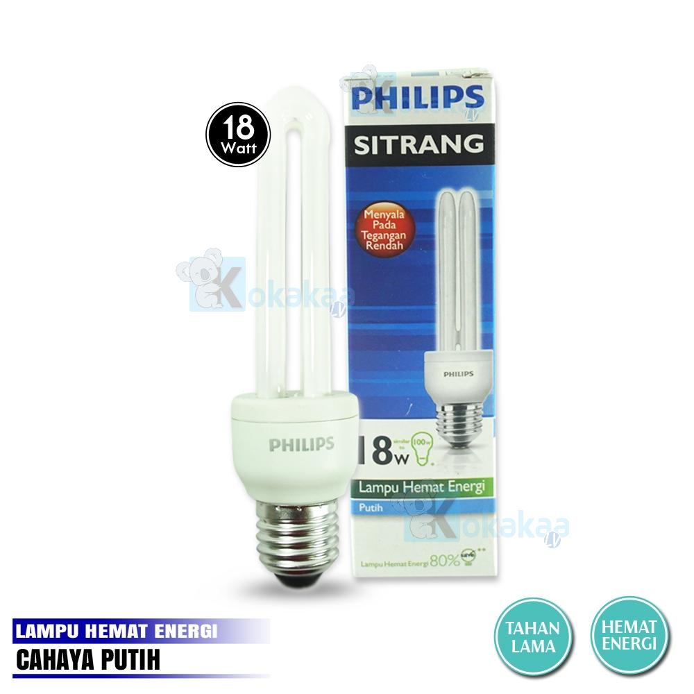 Philips Lampu Bohlam Sitrang 18Watt Hemat Energi Lampu LED - Putih