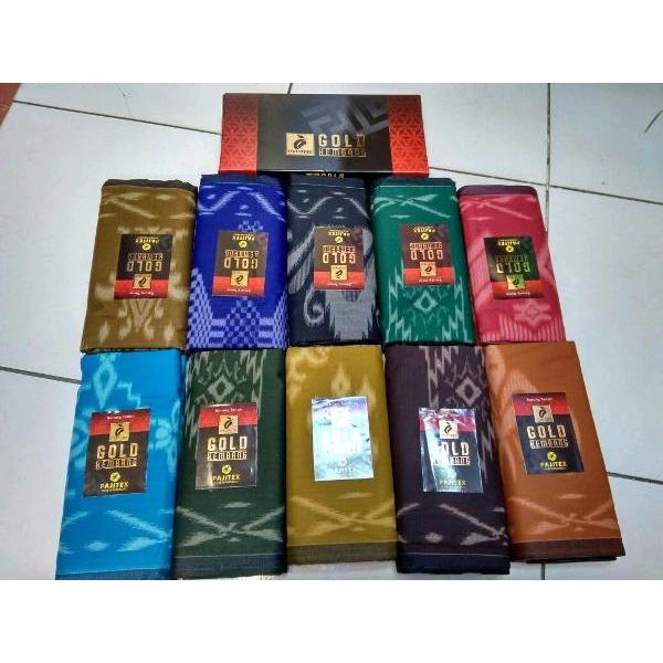 10 Pcs Sarung Mangga Gold Motif Kembang Random Motif & Warna