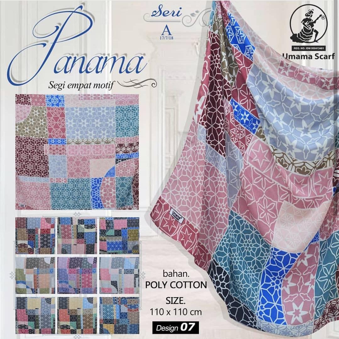 Hijab Segi Empat Motif abstrak type panama / Jilbab Segi Empat Motif / Kerudung Segi Empat Motif /Hijab Segi Empat panama Umama scarf