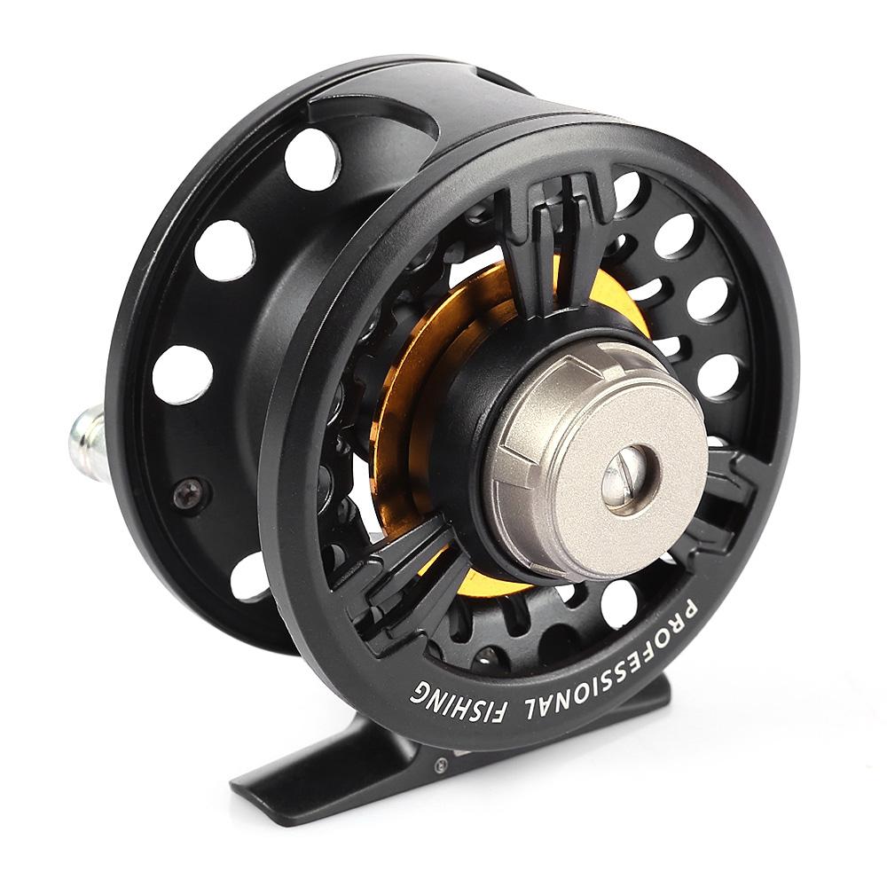 LEO FB75 Left Right Interchangeable Full Metal Fly Fish Reel Former Rafting Ice Fishing Wheel-BLACK