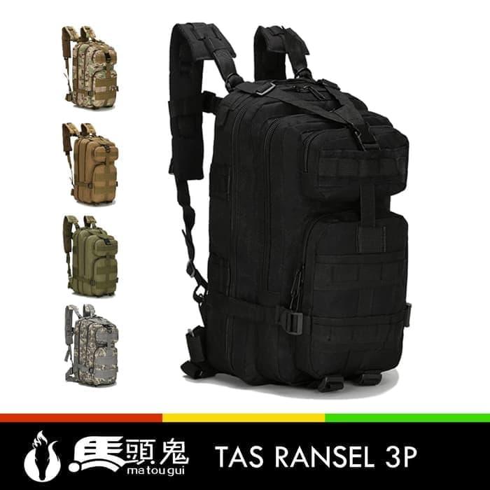Tas Ransel 3P Militer Shoulder backpack bag tentara TNI OutDoor TBE