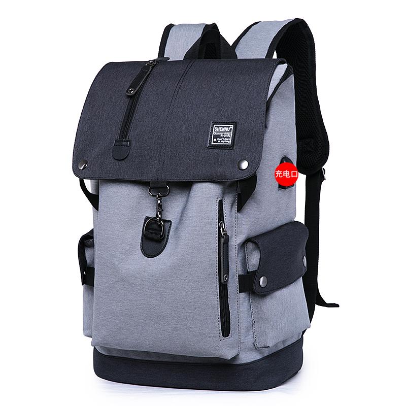 Pria Tas Ransel Versi Santai Korea ransel pria SMA murid Tas pria mahasiswa fashion populer Tas Laptop