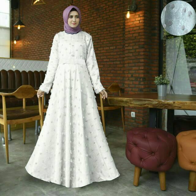 MAXI/GAMIS PRINCESS JAGUAR RUBIAH APLIKASI PITA LD105 PJ135 ALLSIZE FIT L TANPA PASHMINA (tosca)