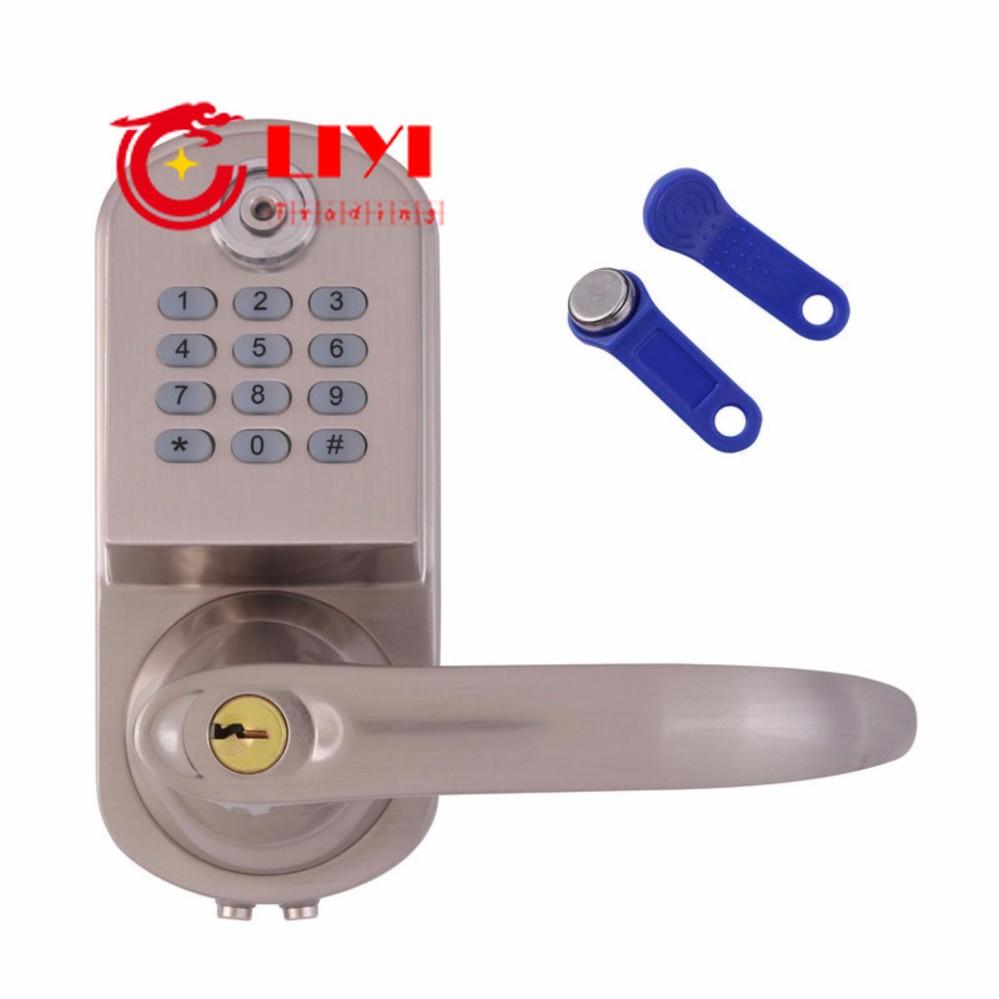 Kunci pintar lawang Nggunakake kertu induksi TM & kriptografi digital & tombol Aplikasi menyang kantor & apartemen & hotel Kunci lawang kunci LOCK OS8015TM - intl