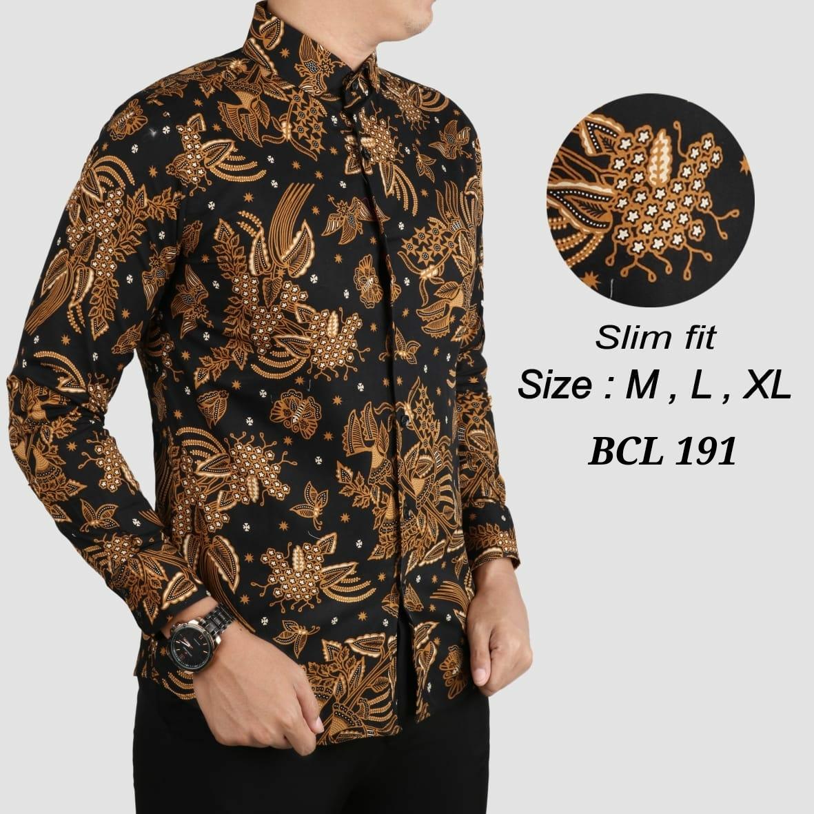 Baju Kemeja Batik Pria Slimfit Motif Modern Bahan Lembut Dan Adem Tidak Mudah Luntur Terbaru 2018