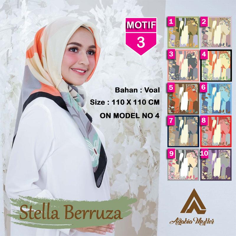 Hijab Segi Empat STELLA BERRUZA 3 By ADABIA MUFLER - Jilbab kerudung MOTIF