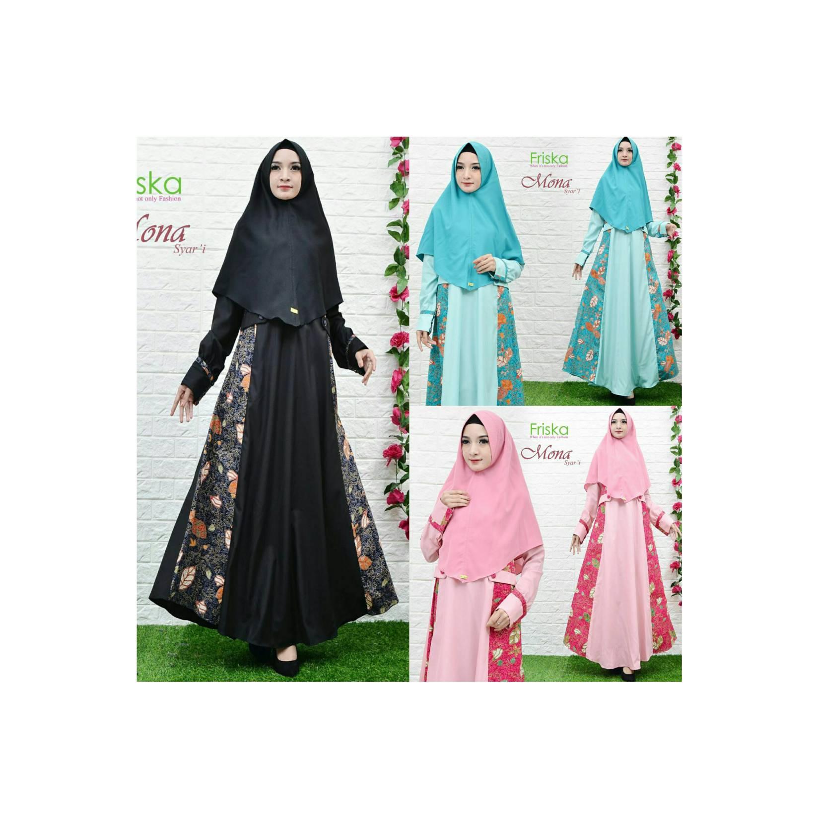 promo Gamis Wanita MONA SYAR I Busana Muslim By Friska Fashion wanita