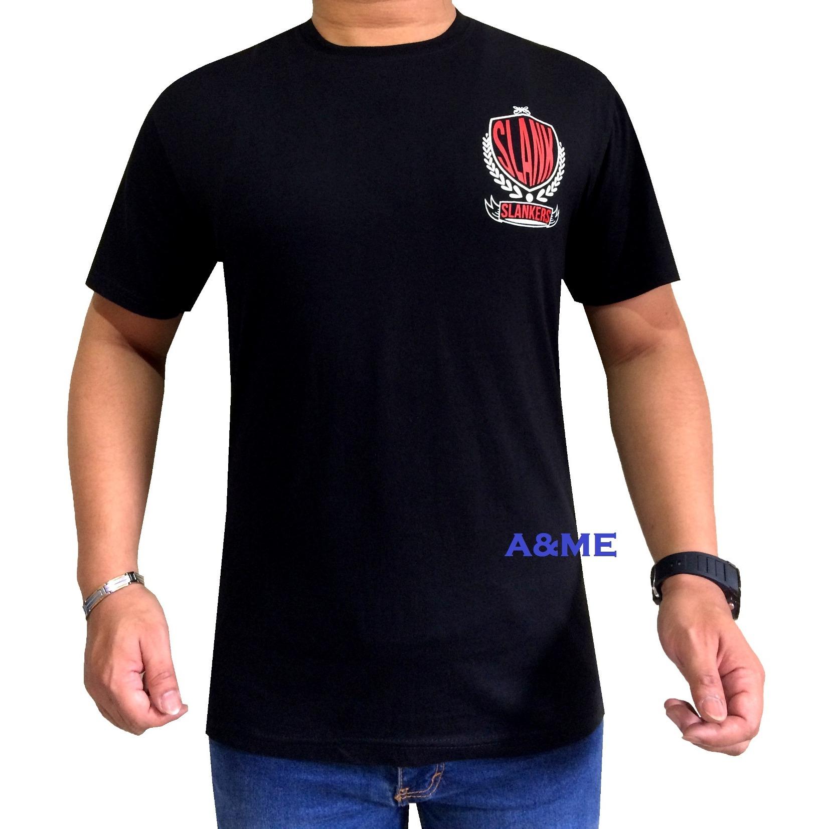 A&ME - Kaos Distro T-Shirt Distro Collection Pria Fashion 100% Cotton Combed 30s Atasan Baju Distro Cowok Cewek T-Shirt 3D Terbaru Seni Kata Gambar Sablonan Group Music Pop Rock & Roll Penyanyi Slanker Generasi Biru Koas Bagus Keren Modis Moderen - Hitam