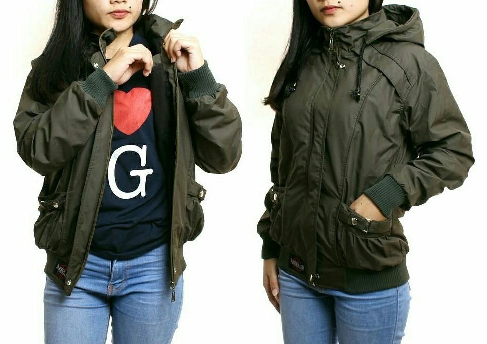AC Jaket Casual Wanita Taslan Waterproof Best Seller