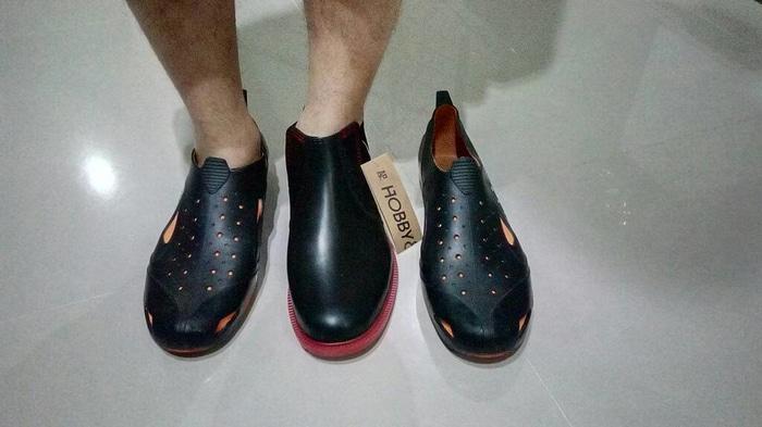 promo!! Sepatu AP Hobby N Work Boots Kerja By AP BOOT Pendek Pvc Waterproof - Hitam, 39