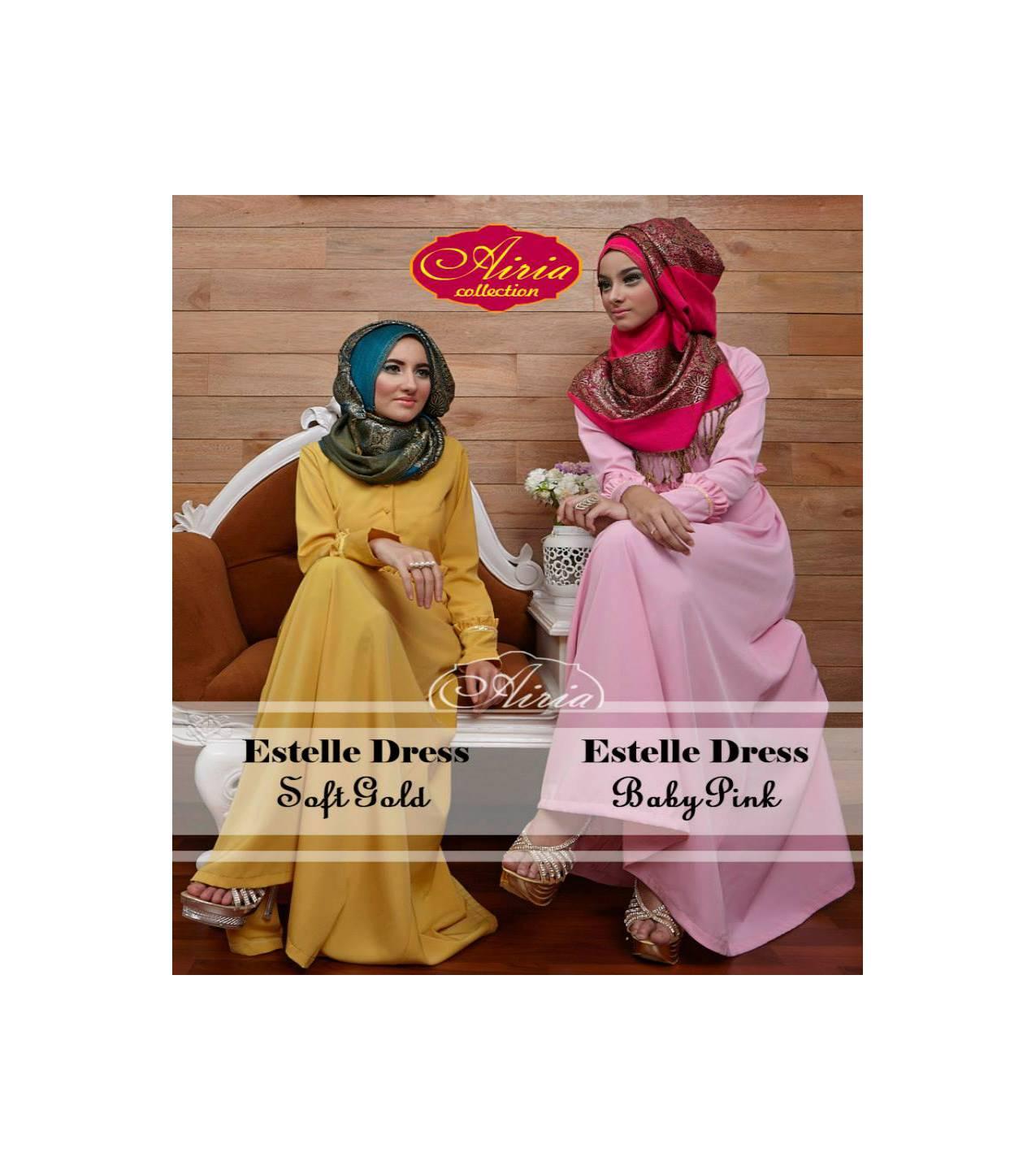 Rana Estelle Dress/Gamis Pesta/Baju Muslim Couple