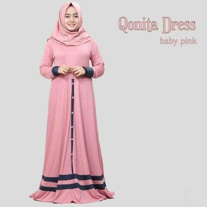 Terpopular Baju Atasan Muslim Murah /Gamis Murah Qonita Dres Mocca | Baju Lebaran Muslim Wanita Anak
