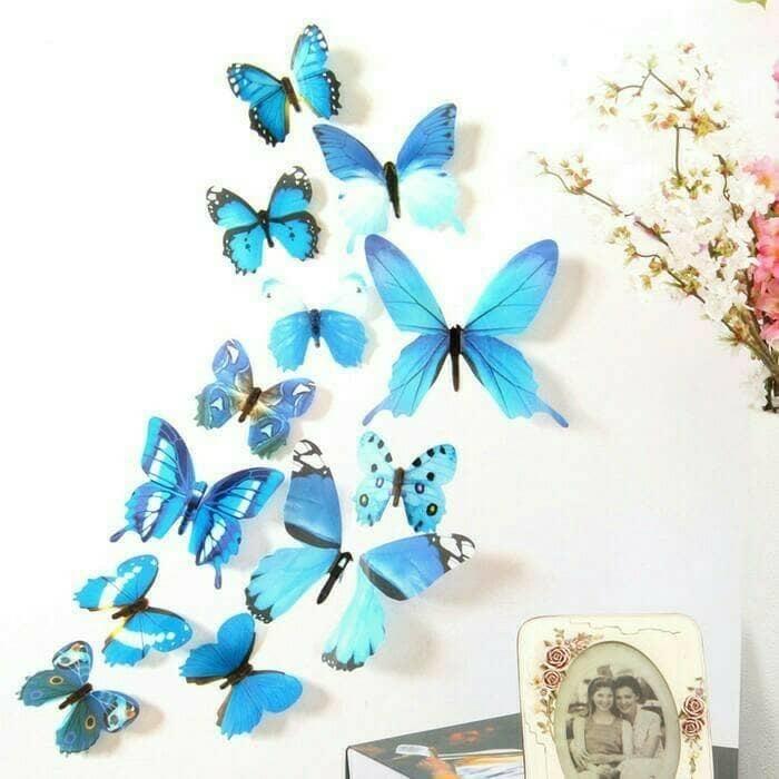 Sale - Tempelan 3d kupu kupu, hiasan, wallsticker butterfly, pajangan dinding Import