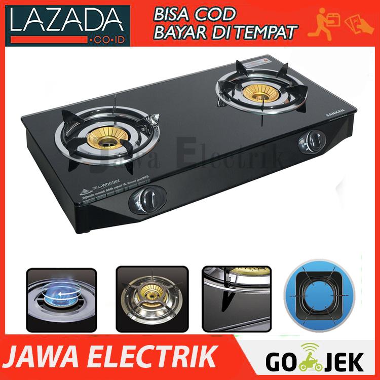 SANKEN Kompor Gas 2 Tungku SG-369 DX2-Tempered Glass/Kaca