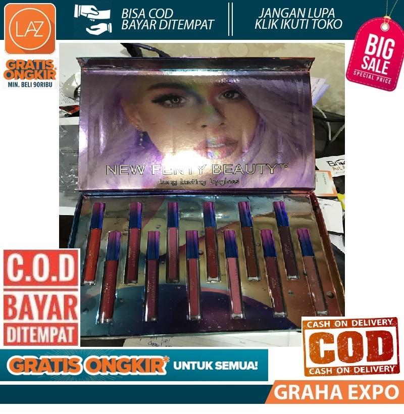 Fenty Beauty LipGloss Lip Gloss Set 12 Warna Lipstick Perona Bibir Lips Tint LipTint Laz COD Graha Expo