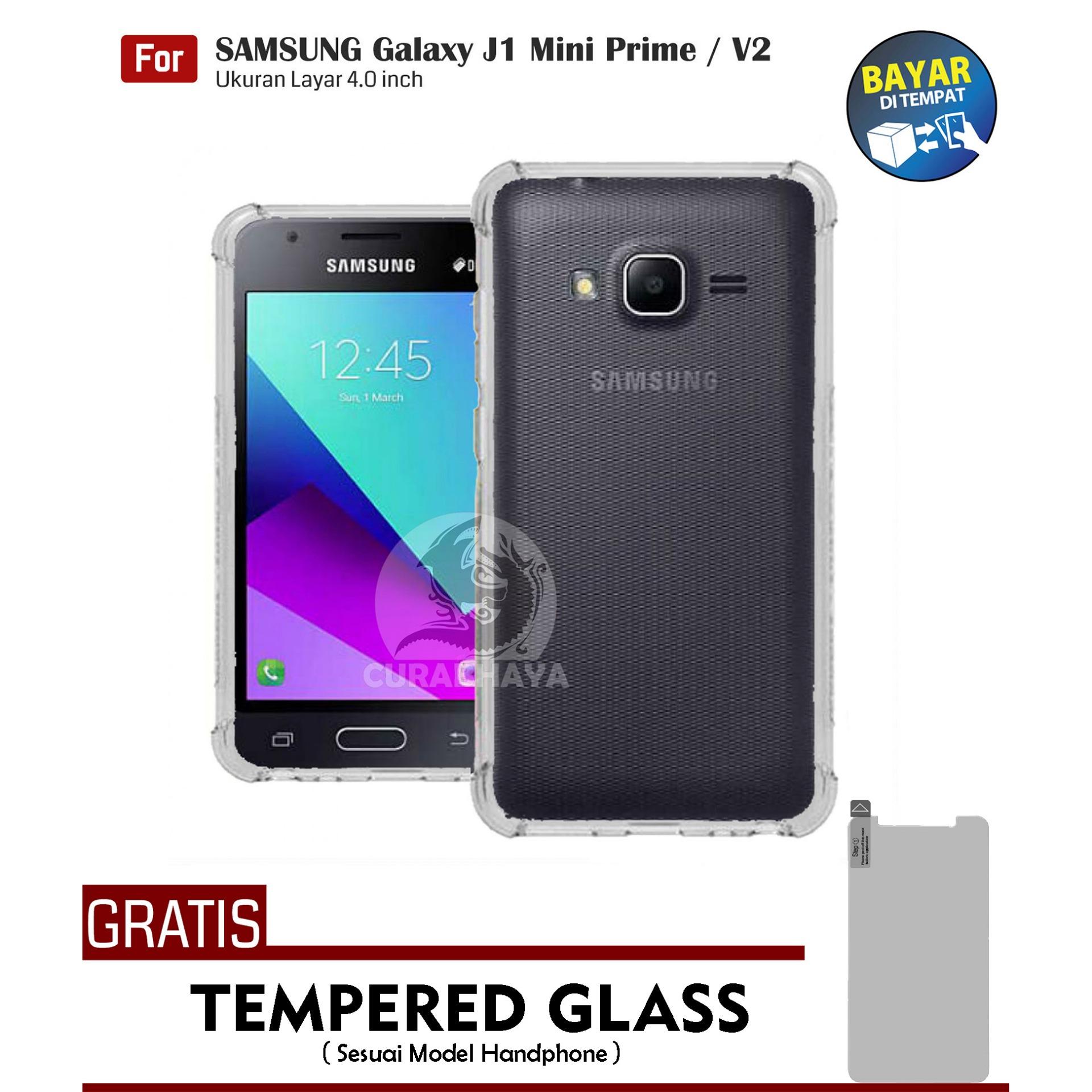 AirShock Samsung Galaxy J1 Mini Prime / V2 / J106 / Duos | Anti Crack Premium Softcase Cushion ShockProof + Gratis Free Tempered Glass Screen Protector