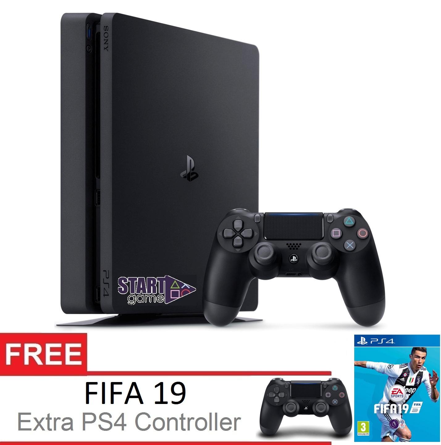 Konsol PlayStation Terbaru SONY Playstation 4 Slim 500GB Garansi SONY CUH 2106A Extra Controller FIFA 19