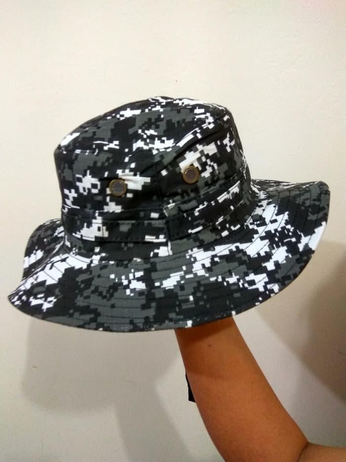 Sedang Diskon!! Topi Rimba Loreng Digital Salju + Bahan Ripstock U002F Ripstop - ready stock