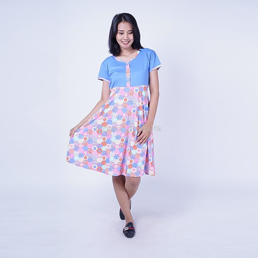 Ning Ayu Daster Hamil Kaos Bee - DS 449 / Baju Hamil untuk kerja Lengan Panjang / Baju Hamil Seksi / Baju Hamil Gamis / Baju Menyusui Modis / Baju menyusui Murah / Baju Menyusui Terbaru / Baju Menyusui Keren