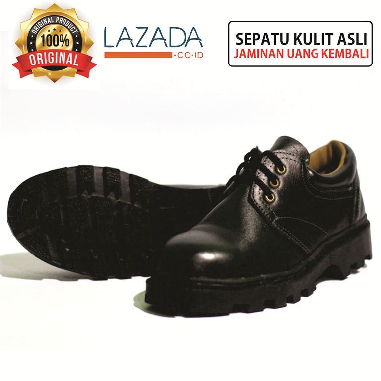 safety shoes pria safety boots safety jogger safet tali safety hitam kulit sapi asli sepatu boot boots pria ankle boot kuat segala medan sudah dijahit solnya.