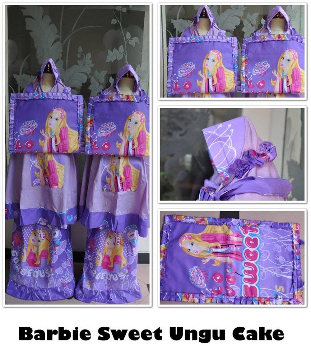Mukena Anak Karakter Barbie Sweet Ungu XS di lapak Belimukena belimukena
