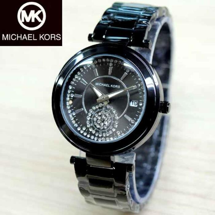 Jam Tangan Wanita Michael Kors / MK Rantai Full Black