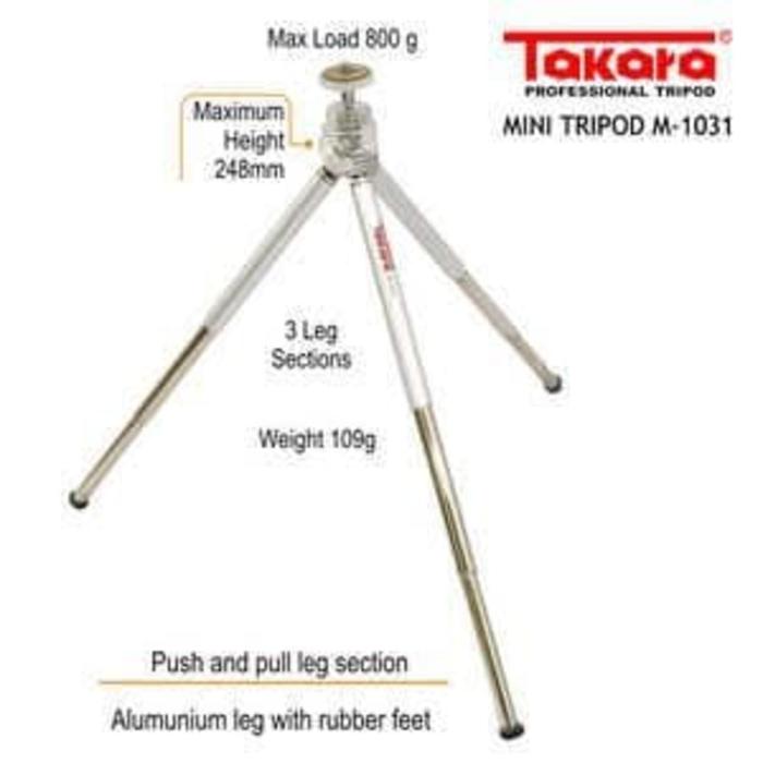 Sedang Diskon!! Takara Mini Tripod M-1031 For Camera Dslr Handycam Miroless Slr - ready stock
