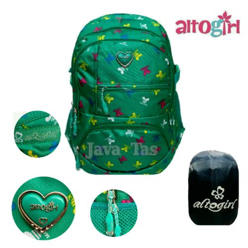 Alto Tas Ransel Backpack Java Girl New Sportivo Ultimo / Sekolah / Kuliah Hot Green + Weather Shield