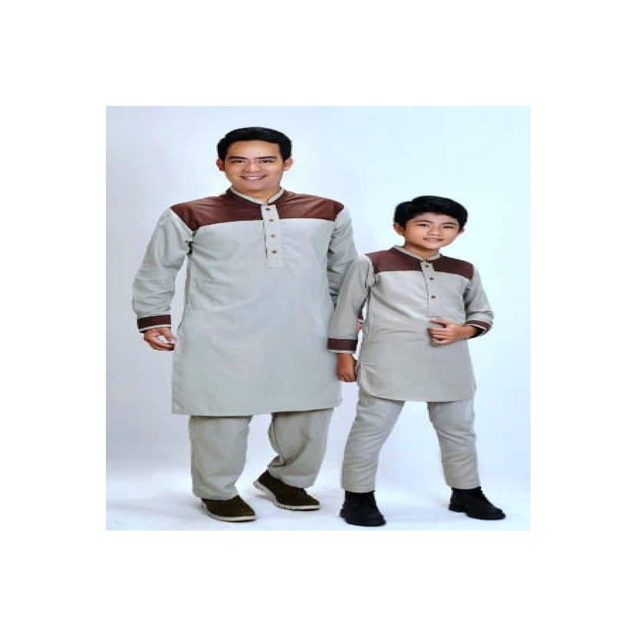 setelan gamis anak dan ayah - setelan muslim - couple baju gam Limited