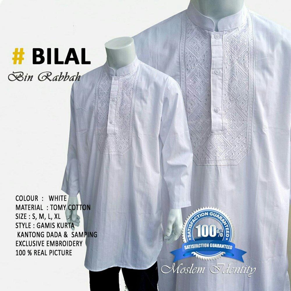 Koko Pakistan Putih- Gamis Kurta Bordir Bilal di lapak Koko Gaul kokogaul