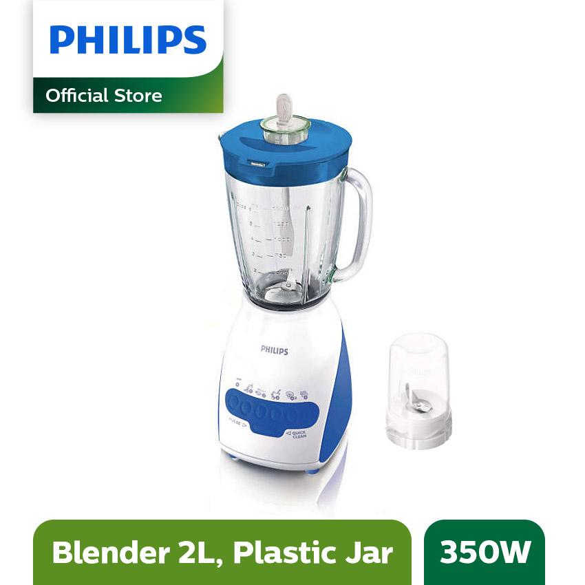 Philips Blender Gelas Plastik 2L HR2115/30 - Biru