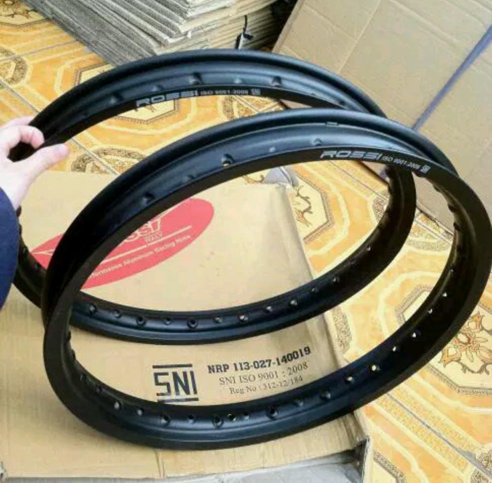 Velg Rossi 140x160 ring 17 sepasang hitam grab it fast