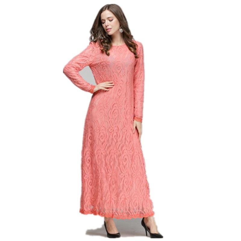 ZYATS Renda Gaun Wanita Panjang Gaun Sifon Ramping Elegan Wanita Malam Besar Pesta Gaun Klub Pakaian