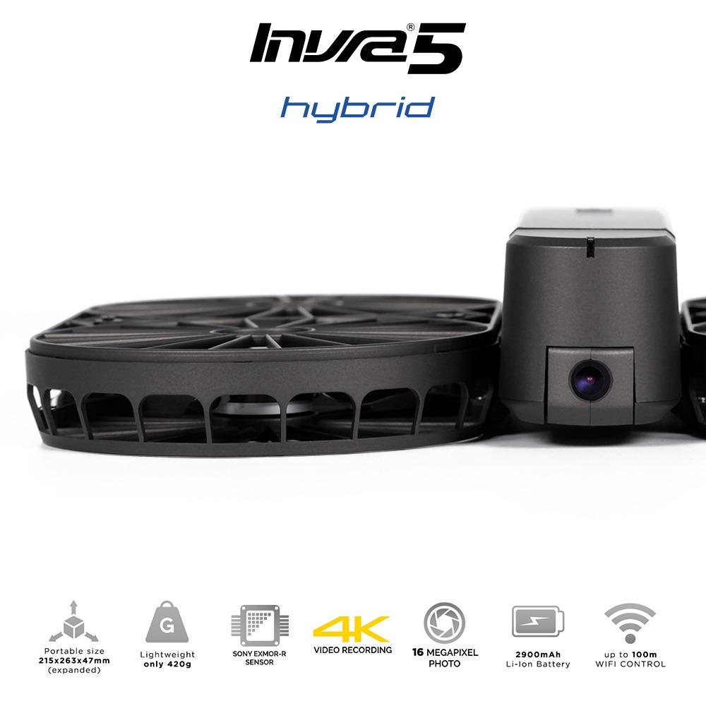 Brica Invra5 Hybrid AirSelfie Drone - Black Garansi Resmi