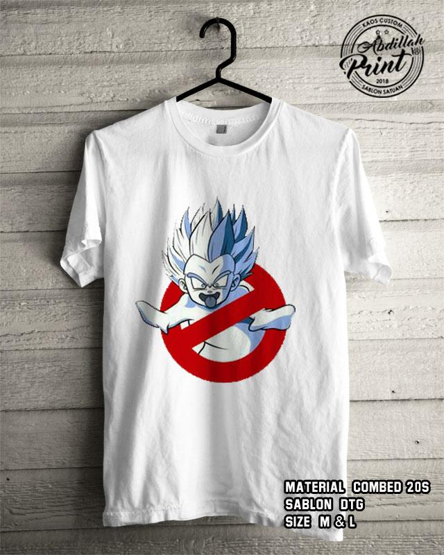 Kaos Distro Custom Design T Shirt Casual Atasan Pria Wanita Cotton Combed 20s Sablon DTG Quality Export - Anime Manga Dragon Ball - Ghost Gotenks - Black