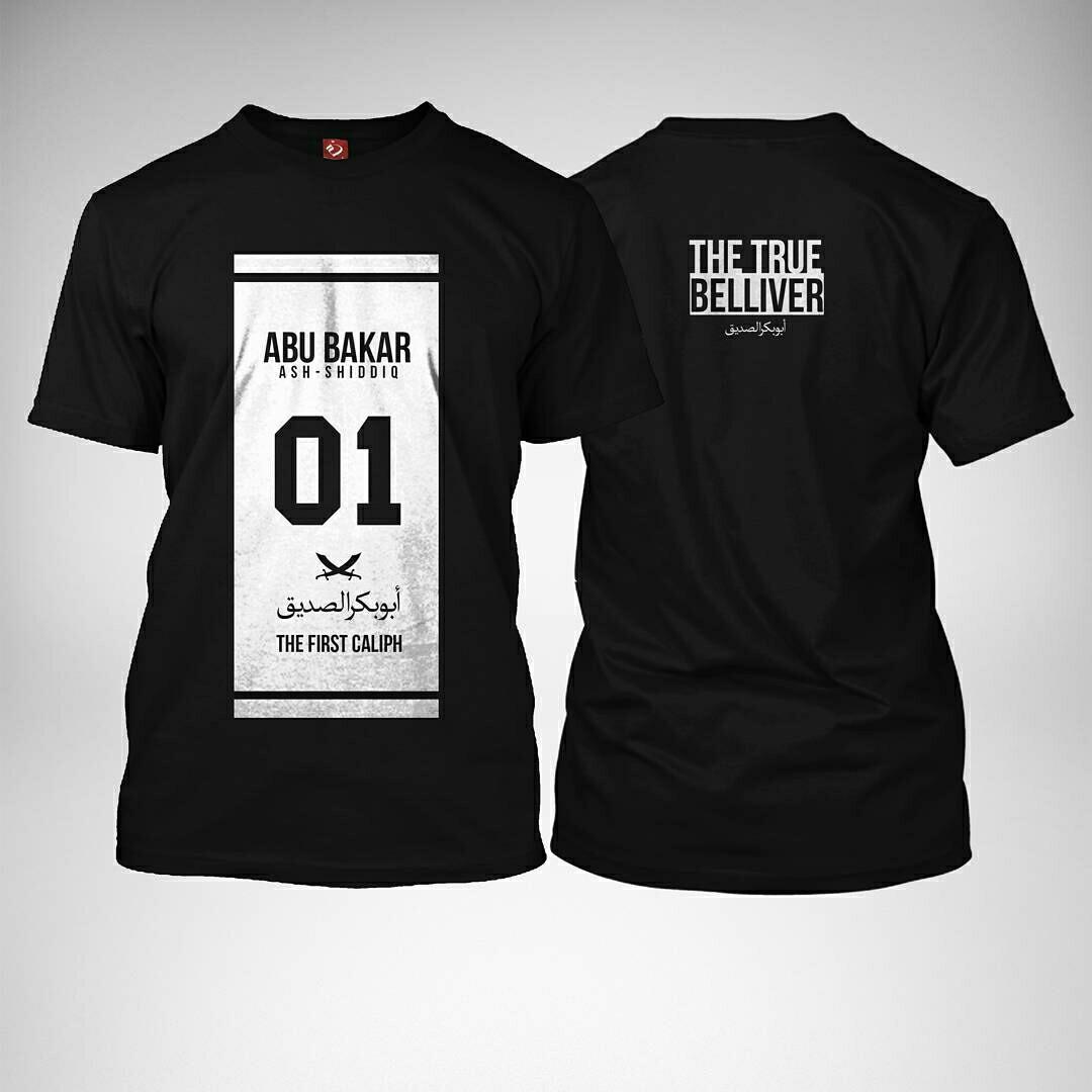 Kaos Hajaru Muslim Lengan Pendek Abu Bakar Ash-Shiddiq I The First Caliph