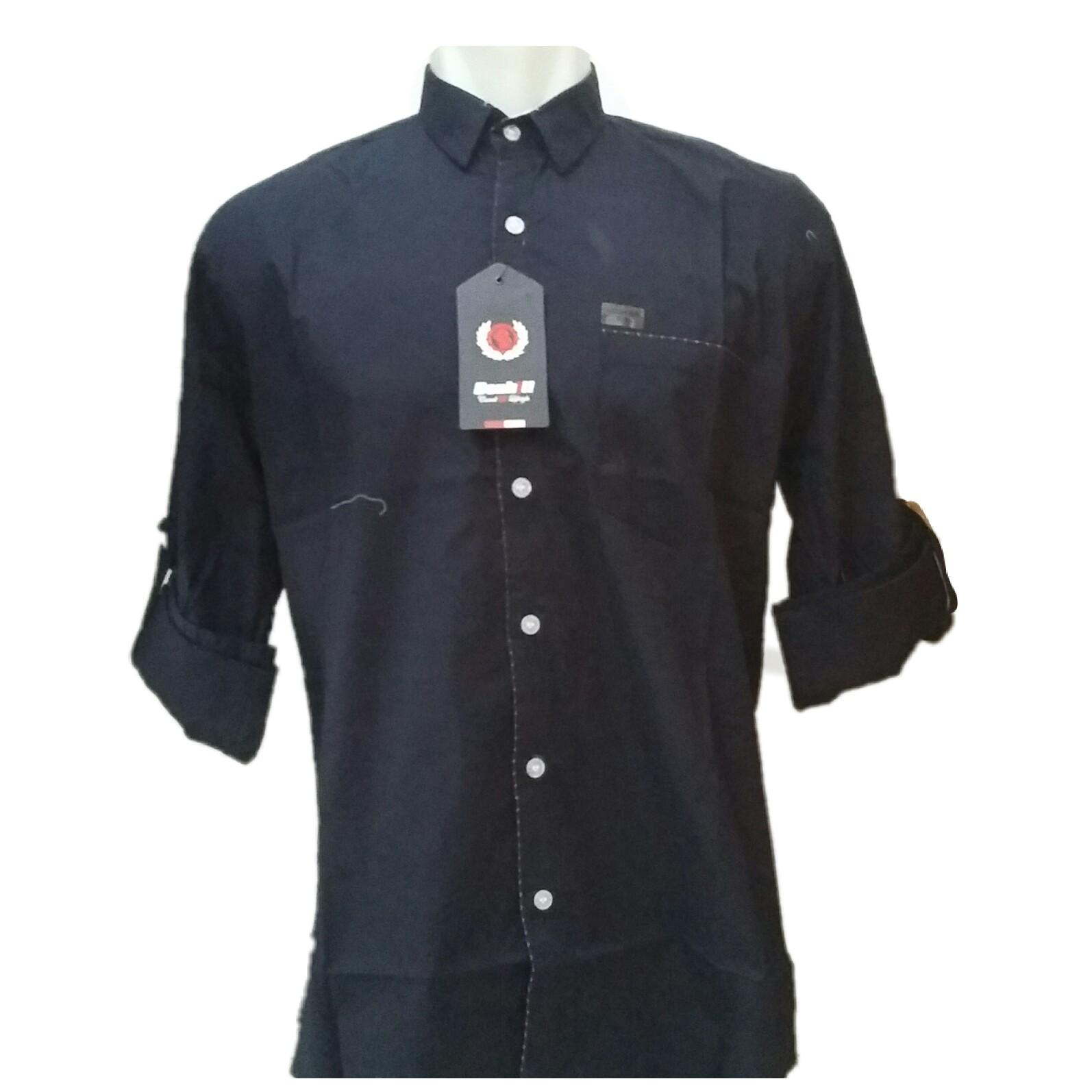 Prosperoz - Atasan Benhill Ori - Kemeja Lengan Panjang Pria - Hem Polos - baju Formal