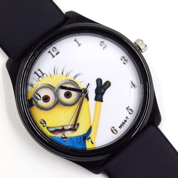 DISKON Jam Tangan Wanita Unik Lucu Murah Baru Minion Casio Guess Skmei
