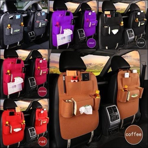 Car Seat Organizer Tas Mobil Multifungsi Dipasang Di Belakang Jok Random