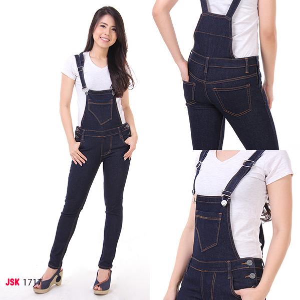 Celana Panjang Overall Jeans Wanita JUMBO BIG SIZE JSK Jeans