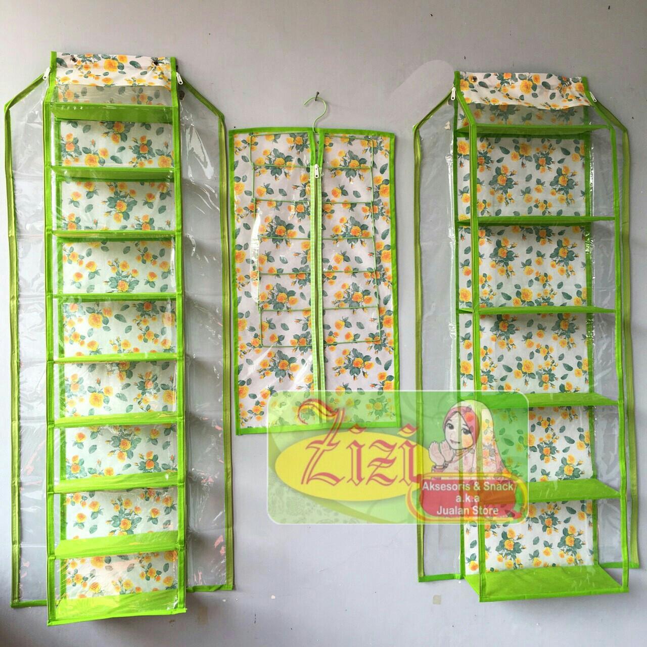 Rak 3in1 Alas Triplek Kayu Full Resleting Motif Gantung Organizer Hana_id.Store