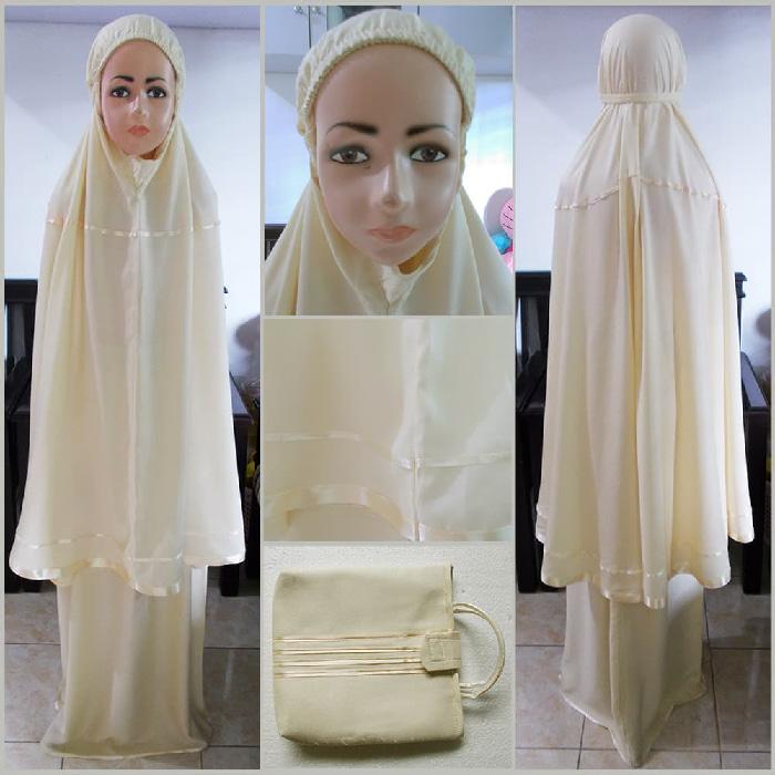 Mukena Bali Anak Polos 6-10 th warna Putih